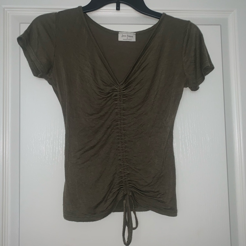 Green Ruched Top
